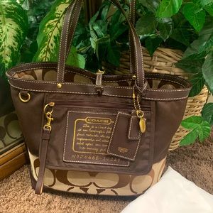 Coach reversible signature tote